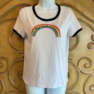 H&M Good Vibes rainbow tee